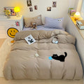 Cute Cat Bedding Set With Cotton Sheets And Quilt Covers  BS0005