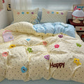 Cotton Cute  Polka Dots Bedding Set With Sheets And Quilt Covers  BS0008
