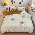 Pumpkin Dog Cotton Sheets Quilt Covers 4pcs Bedding Set  BS0004